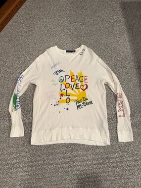 Polo Ralph Lauren Peace and Love Waffle Knit Long Sleeve Shirt